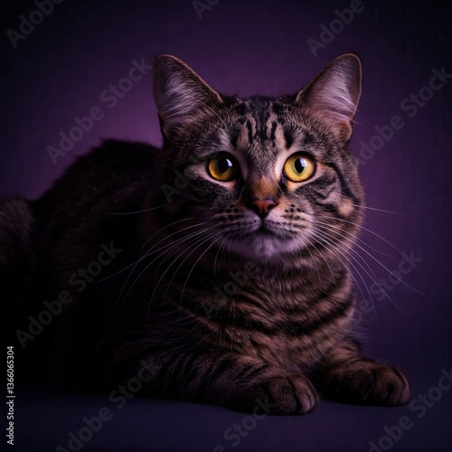 portrait of a black cat