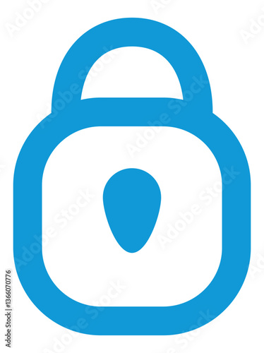 Screen lock line vector icon