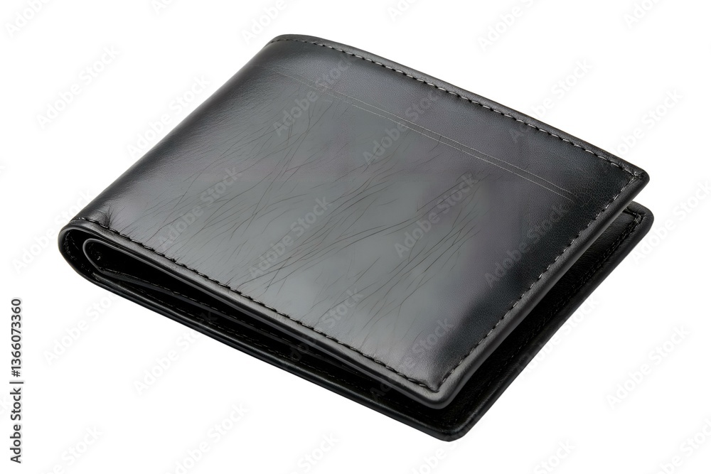 Scratched Black Leather Wallet Scratched Black Leather Wallet