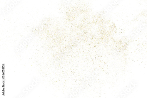 Obraz na płótnie Gold texture pattern on transparent background. Old paper surface. Light golden confetti. Yellow Illustration backdrop. PNG design element. w salonie