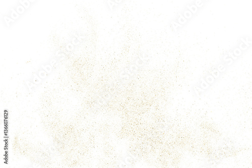 Obraz na płótnie Gold texture pattern on transparent background. Old paper surface. Light golden confetti. Yellow Illustration backdrop. PNG design element. w salonie