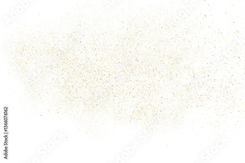 Obraz na płótnie Gold texture pattern on transparent background. Old paper surface. Light golden confetti. Yellow Illustration backdrop. PNG design element. w salonie