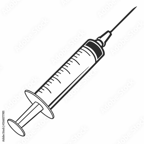 syringe isolated on white