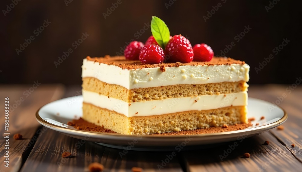 Classic tiramisu dessert, layers visible, isolated , sweet, white background Classic tiramisu dessert, layers visible, isolated , sweet, white background