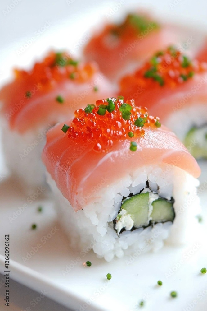 Delicious sushi rolls with yuzu and matcha served in japanese wave a culinary delight restaurant indoor gourmet experience Delicious sushi rolls with yuzu and matcha served in japanese wave a culinary delight restaurant indoor gourmet experience