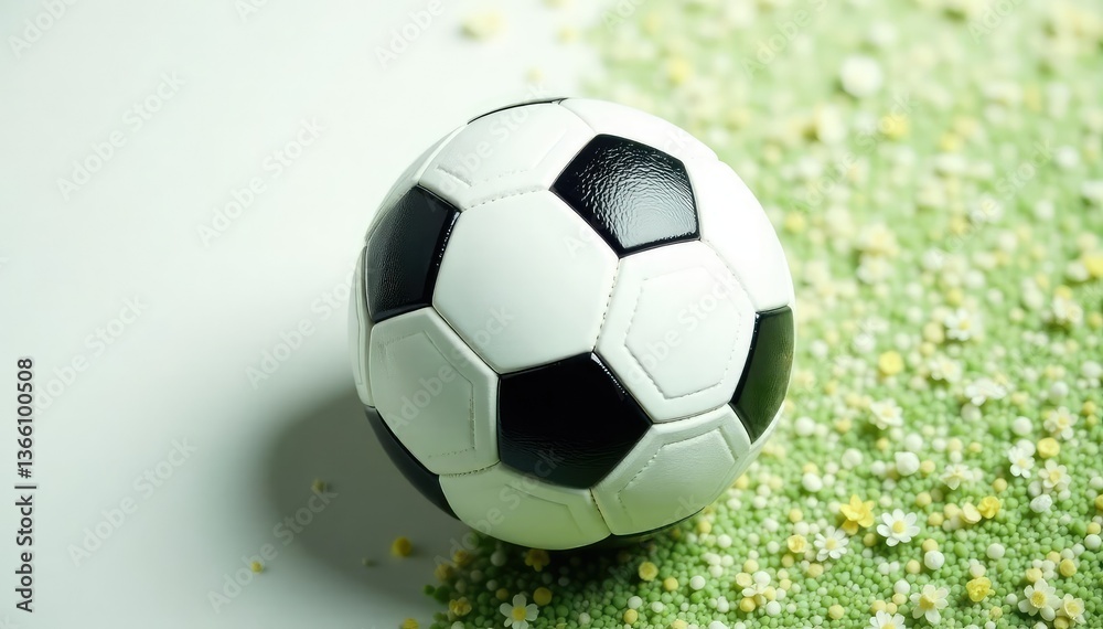 Fototapeta premium Overhead shot of pristine white football against white backdrop , background, game day, sports photography