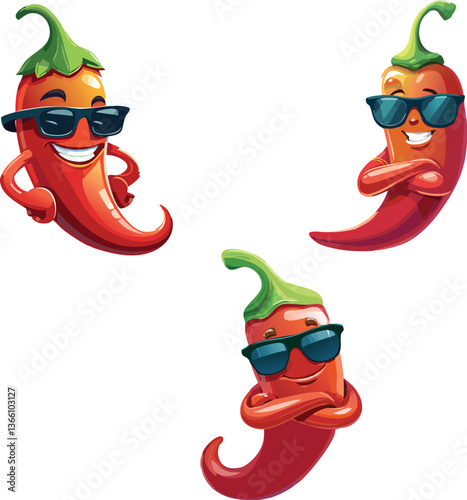 hot chili pepper cartoon