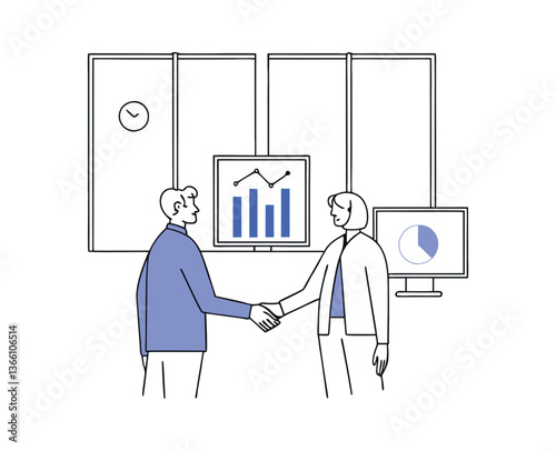 Business Teamwork & Office Collaboration – In-Person and Remote Work Scenes