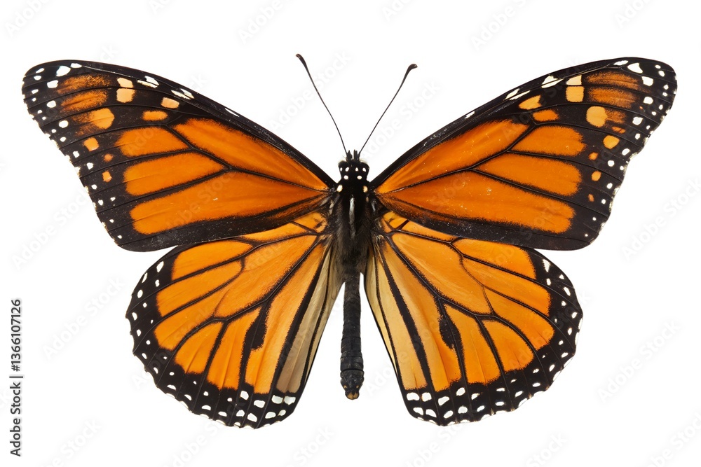 Fototapeta premium Monarch Butterfly on Black