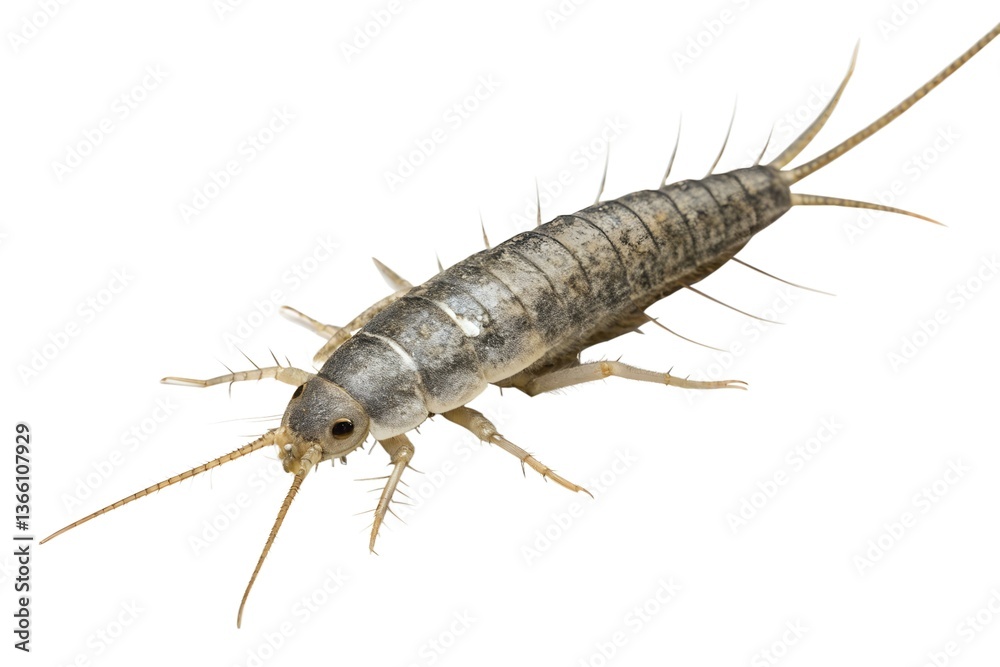 Close-up of a Silverfish Insect Close-up of a Silverfish Insect