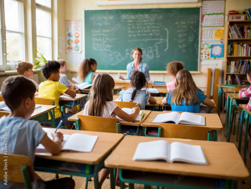 Kids Learning in School, Educational Activity Kids Learning in School, Educational Activity