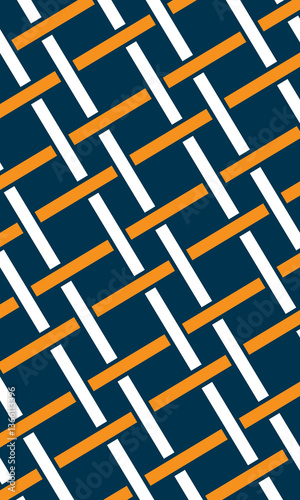 Seamless vector weaving pattern, linear background with crossed lines, textile knitted repeat tiling wallpaper, perfect simplistic minimal design.