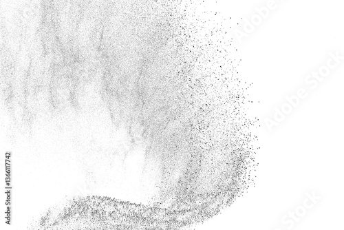 Water texture. Splash effect. Snow overlay. Drops liquid. Grunge pattern. Black explosion on transparent background. PNG format.