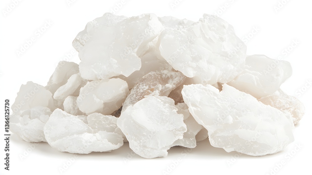 Closeup of a Pile of White Crystalline Rock Salt on a Light Background Closeup of a Pile of White Crystalline Rock Salt on a Light Background