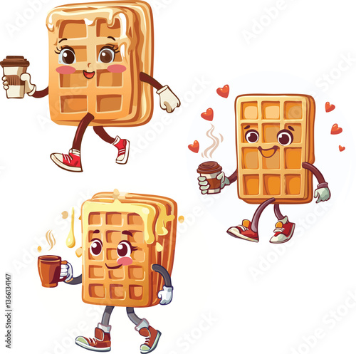 funny cartoon waffle