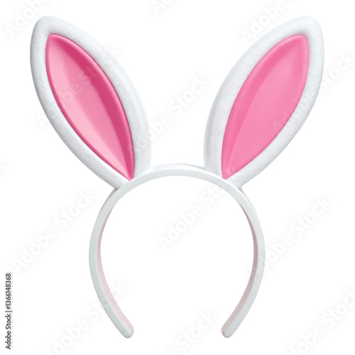 Obraz na płótnie Cute bunny ears headband perfect for summer parties and festive occasions, adding playful touch to any outfit 3D w salonie