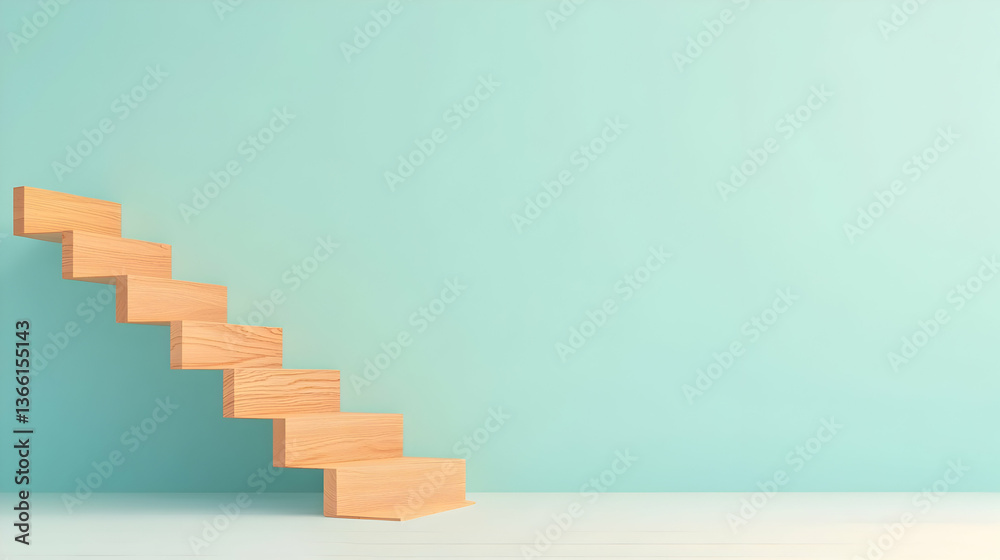 Conceptual Staircase Symbolizing Milestone and Performance Growth Conceptual Staircase Symbolizing Milestone and Performance Growth