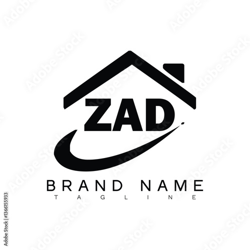 Wallpaper Mural ZAD letter logo design. ZAD business and real estate monogram logo vector template. Torontodigital.ca