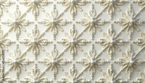 Subtle, repeating pattern of ornate architectural elements ideal for interior design projects , vintage, interior design pattern, pattern