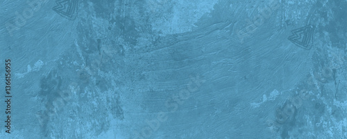 A Chic and Contemporary Blue Painted Surface with a Stylishly Minimalist and Artistic Look

