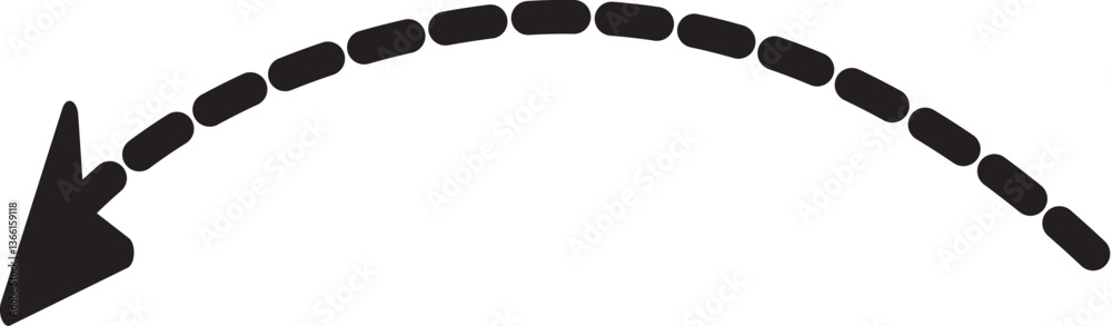 Obraz premium arrow dotted hand drawing element