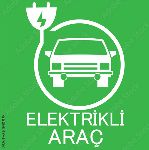 elektric vehicle,energy-saving and pollution-free electric car icon, electric car vector