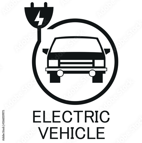 elektric vehicle,energy-saving and pollution-free electric car icon, electric car vector