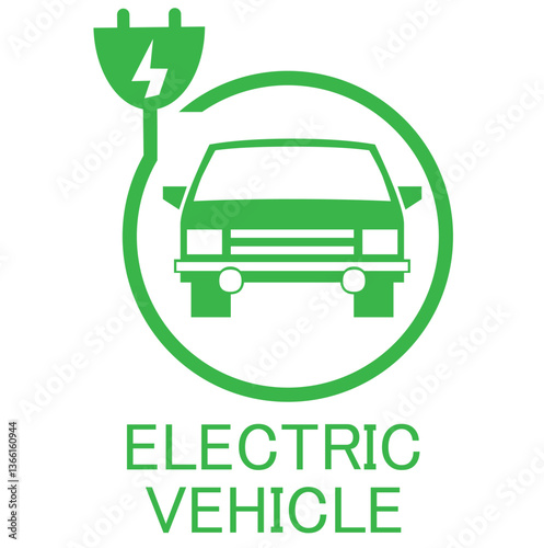 elektric vehicle,energy-saving and pollution-free electric car icon, electric car vector