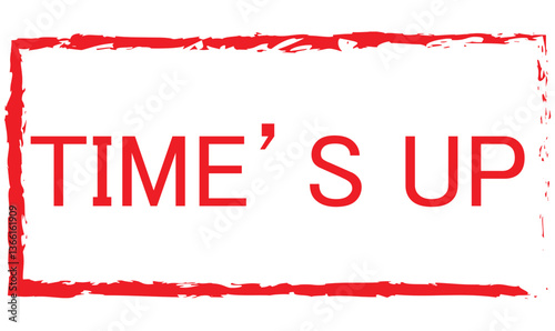 Time's up logo template. Clock logo design. Time and watch vector icon. Timer symbol. Flat design. 