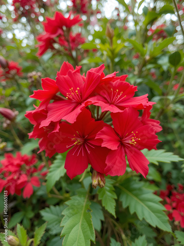 Scarlet flowers