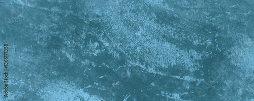 A Beautifully Painted and Elegantly Distressed Blue Artistic Background with Faint Brushstrokes

