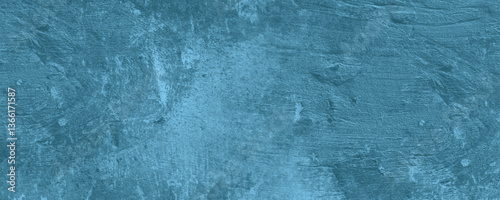 A Beautifully Painted and Elegantly Distressed Blue Artistic Background with Faint Brushstrokes

