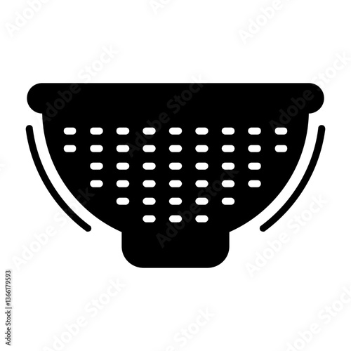 Strainer Solid Style Icon 