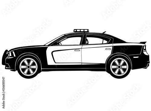Police car vector illustration