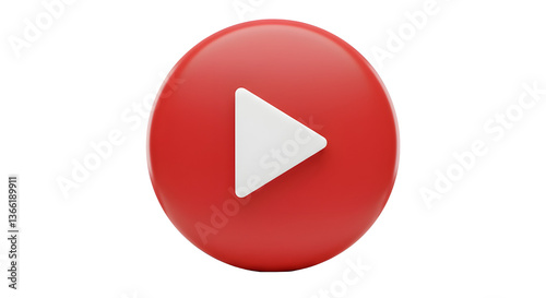 3d Realistic Play button vector illustration.