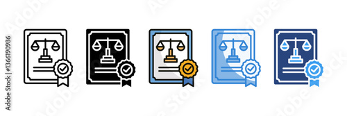 Regulatory Compliance Icon Set Multiple Style Collection