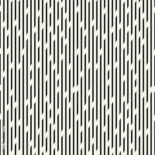 Vector seamless pattern. Modern stylish texture. Repeating geometric tiles with oblique elements. Monochrome bold interlaced trellis. Trendy graphic design. Can be used as swatch for illustrator.