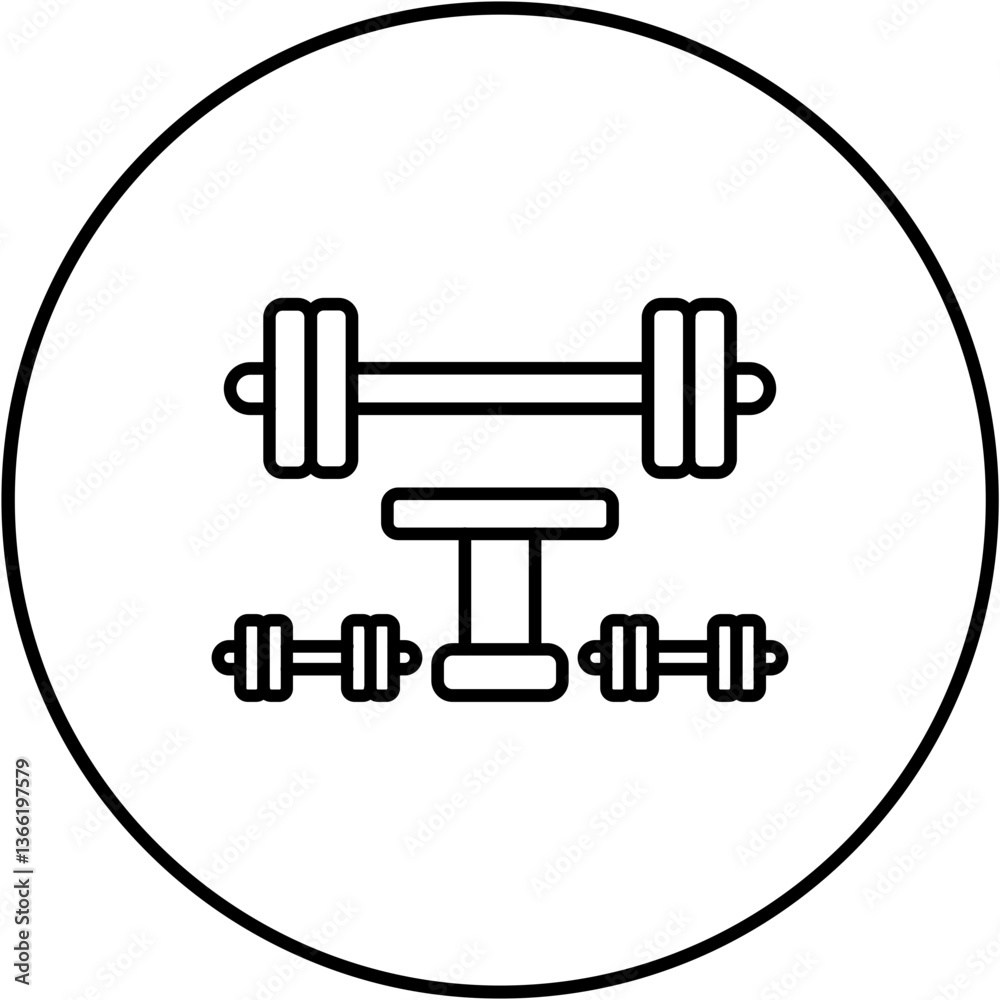 Fototapeta premium Body builder Icon