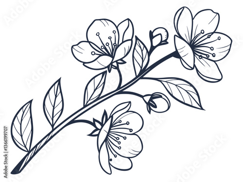 Sweet Pea Flower Vector Art for Floral Designs