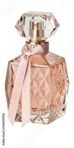 Creative and new Luxurious Rose Gold Perfume Bottle with Elegant Ribbon