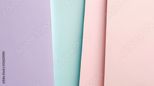 Pastel colored sheets arranged in a creative display for artistic projects and crafts in a bright workspace setting Generative AI