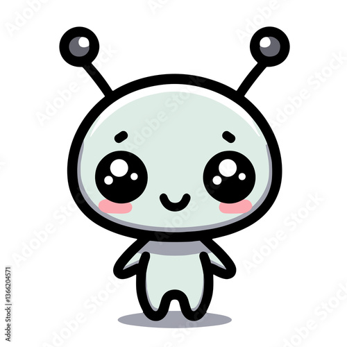 Cute Alien Friendly Smiling