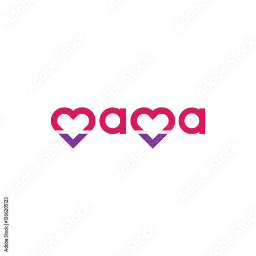 mama logo design with geometry