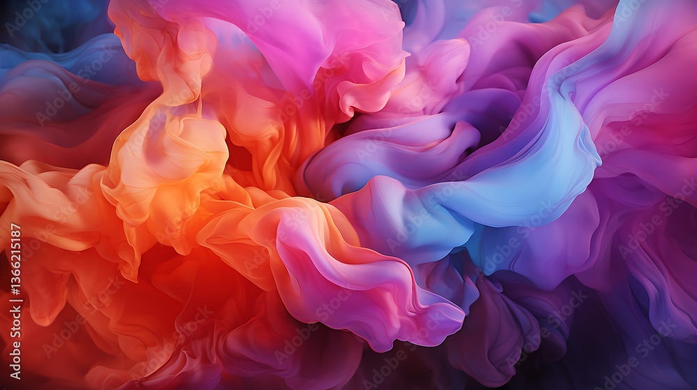 Obraz premium Abstract Swirling Colors: A Symphony of Hues