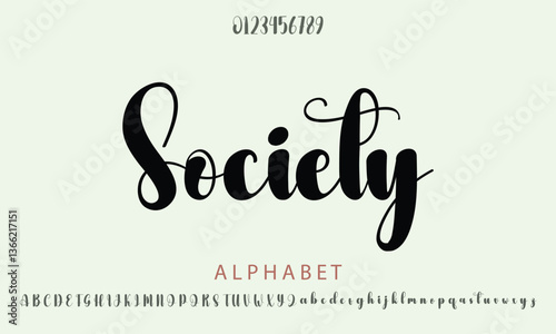 Luxury Society alphabet letters font for logo