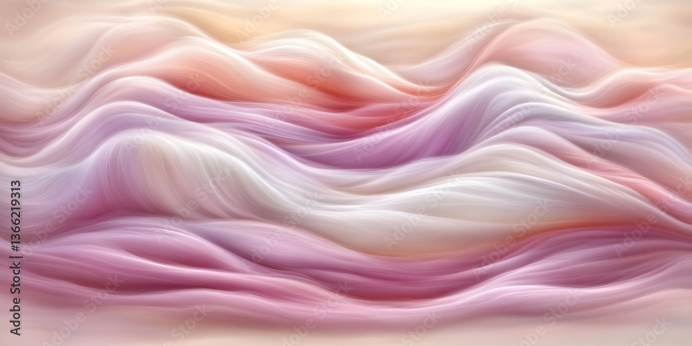 Obraz premium Elegant soft flowing lines of pastel colors create a calming abstract background