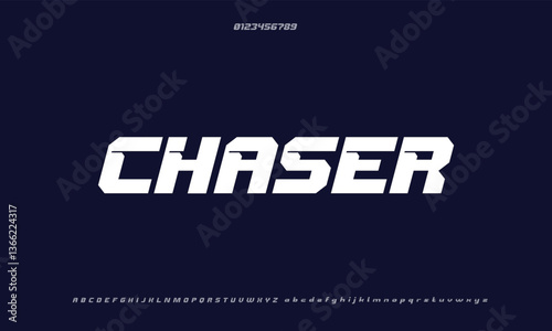 Luxury CHASER alphabet letters font for logo