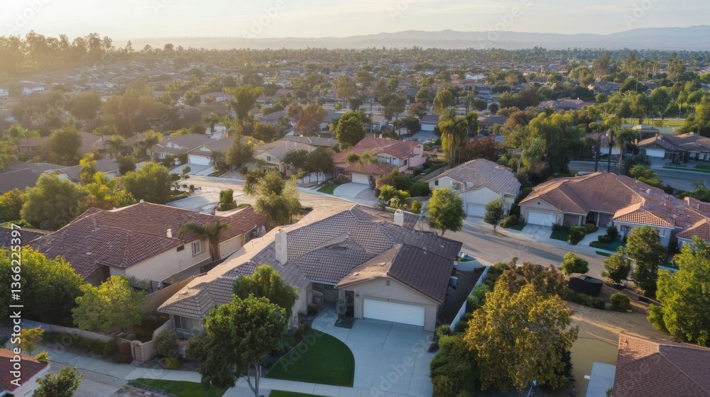 Fototapeta premium An AI powered system automating real estate appraisals by analyzing property values, market trends, and neighborhood data for accurate property valuations