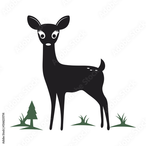 silhouette of a deer