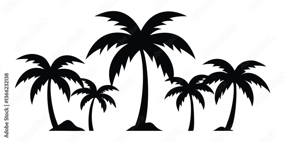 Fototapeta premium palm trees silhouettes